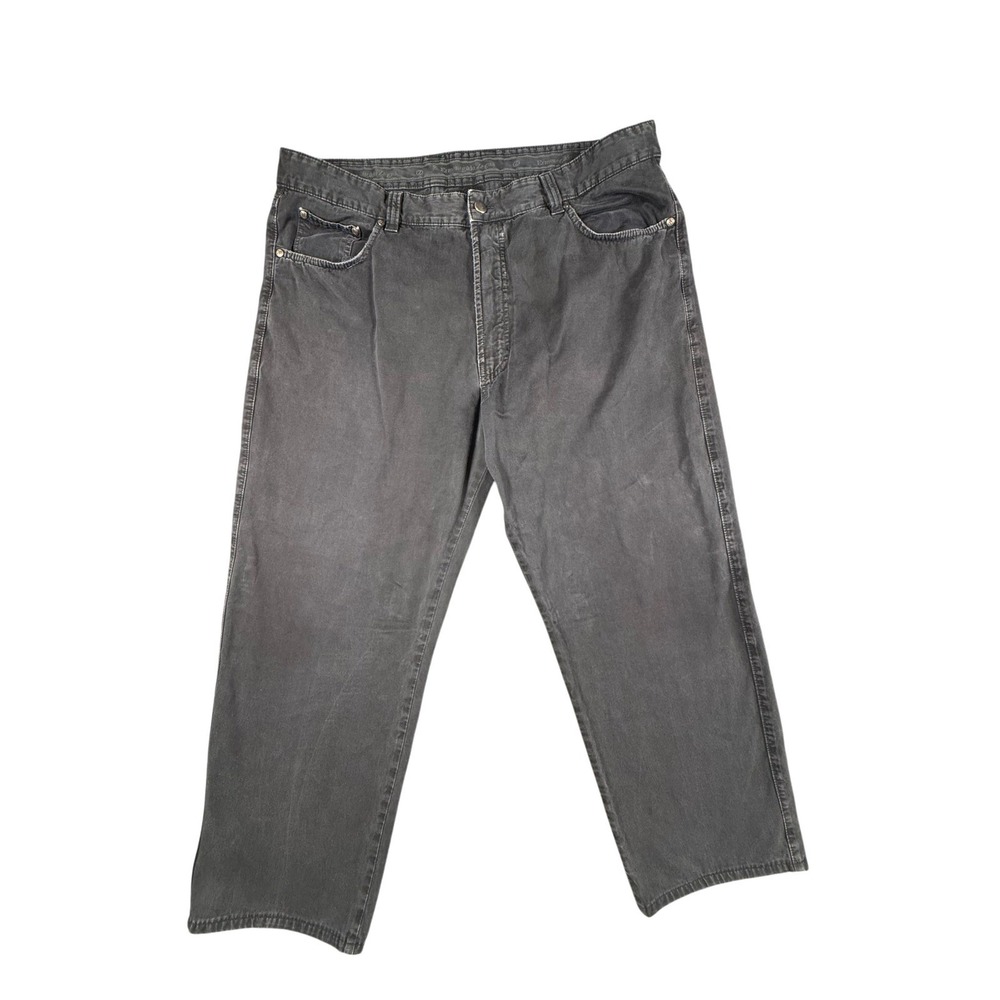 Vintage Ermenegildo Zegna Jean Chino Pants Mens 39X28 Distressed Black